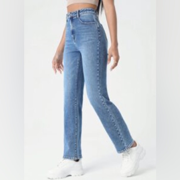 SHEIN Denim - Medium Wash High Waist Straight Leg Jeans Size 26
